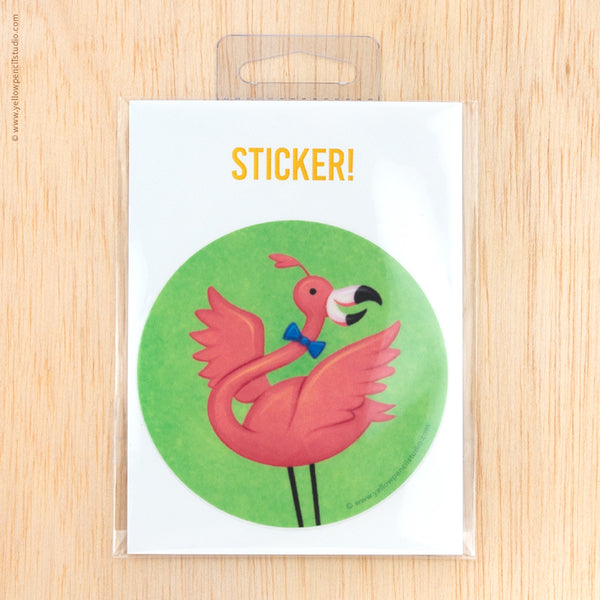 Flamingo Sticker - Yellow Pencil Studio