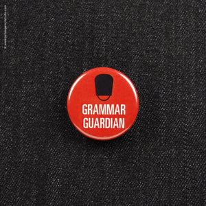 Grammar Guardian Button - Yellow Pencil Studio