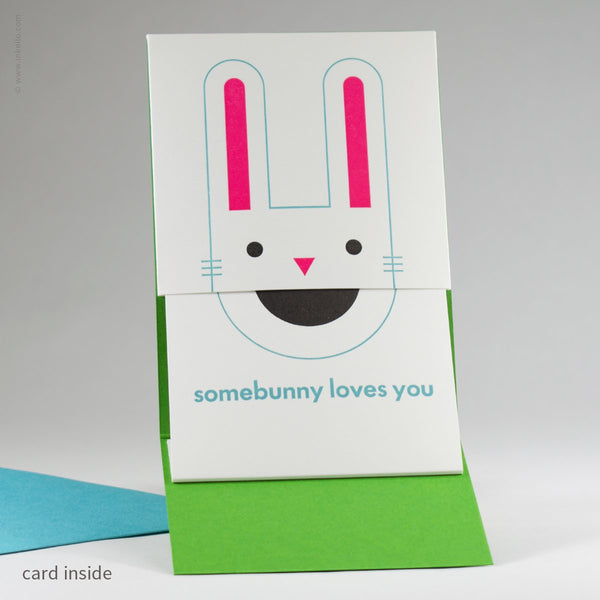 Peek-a-Boo Somebunny Loves You Card (#417) - Yellow Pencil Studio
